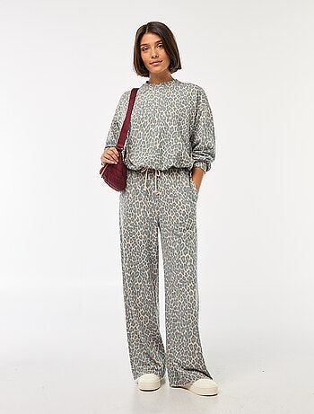 Joggers in tessuto felpato leggero con 2 tasche