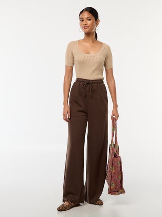 Joggers in tessuto felpato leggero con 2 tasche