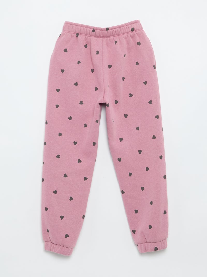 Joggers in tessuto felpato leggero Rosa - Kiabi