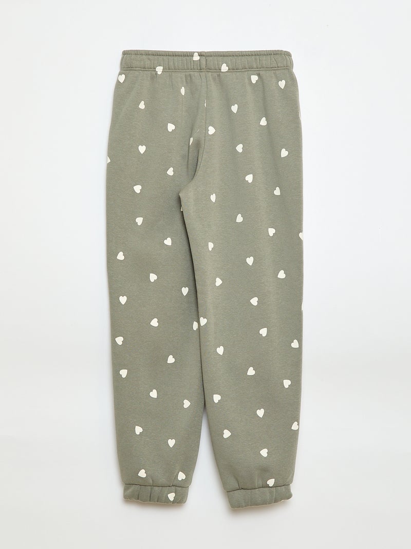 Joggers in tessuto felpato leggero Verde - Kiabi