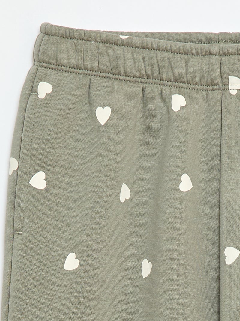 Joggers in tessuto felpato leggero Verde - Kiabi