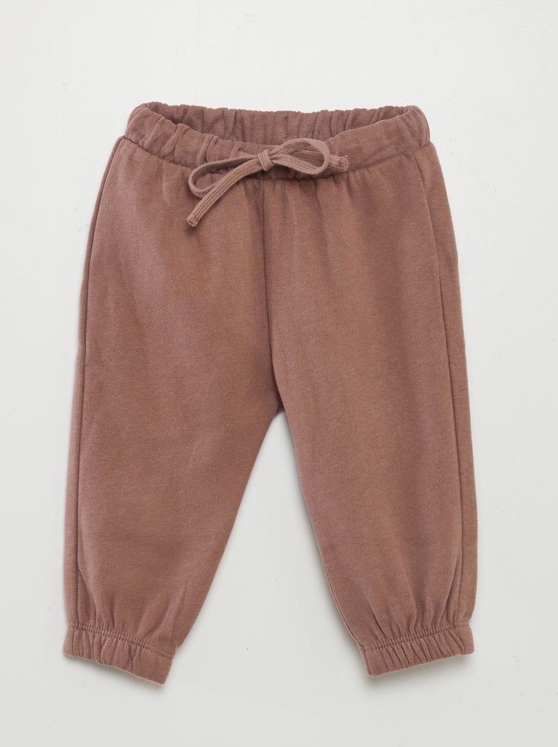 Joggers in tessuto felpato MARRONE - Kiabi