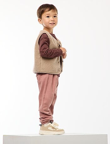 Joggers in tessuto felpato