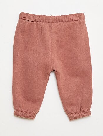 Joggers in tessuto felpato