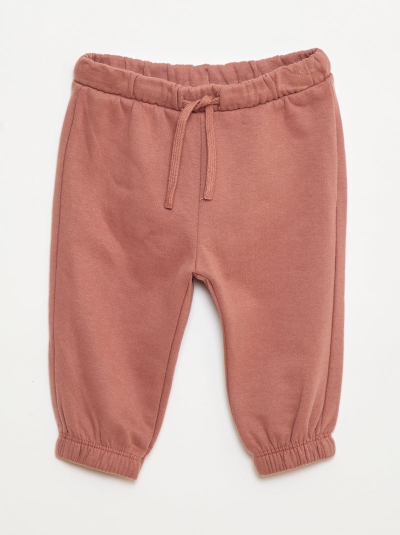 Joggers in tessuto felpato Marrone - Kiabi