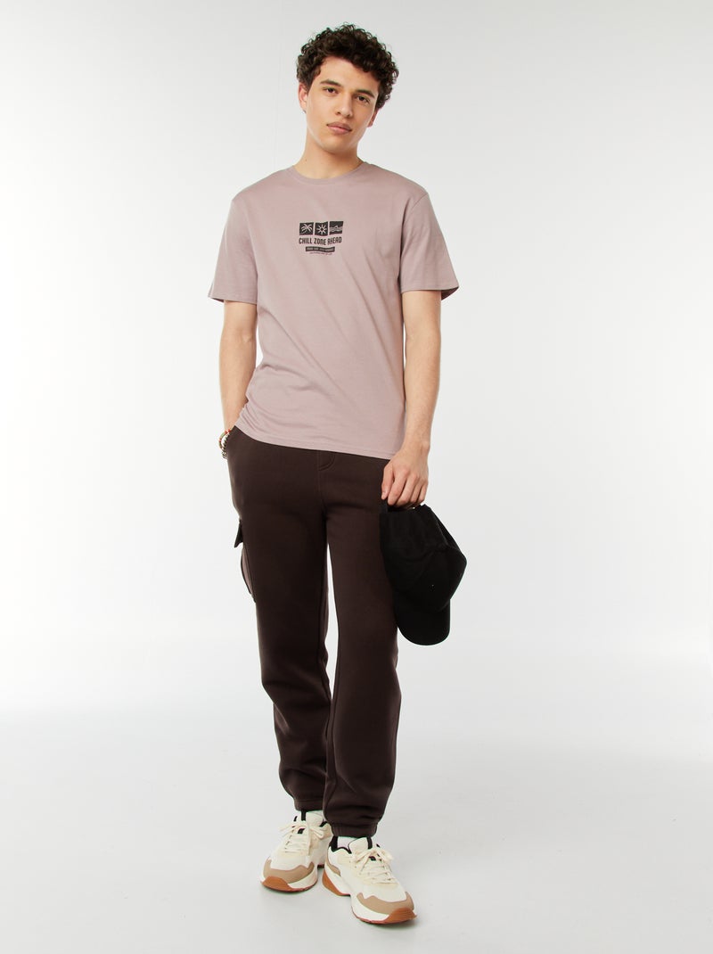 Joggers in tessuto felpato multi-tasche in tessuto felpato Marrone - Kiabi