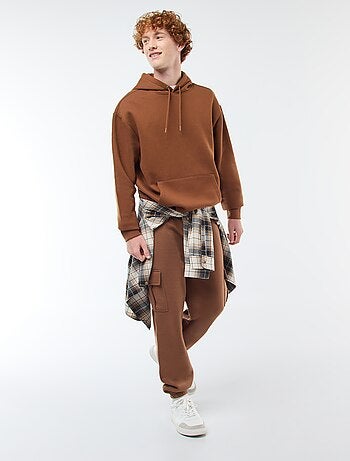 Joggers in tessuto felpato multi-tasche in tessuto felpato