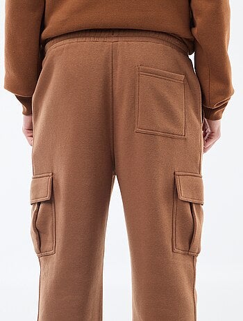 Joggers in tessuto felpato multi-tasche in tessuto felpato