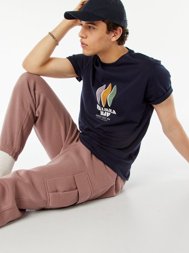 Joggers in tessuto felpato multi-tasche in tessuto felpato Viola - Kiabi