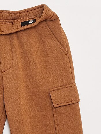 Joggers in tessuto felpato multitasche