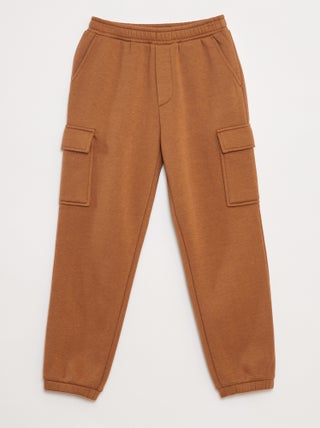 Joggers in tessuto felpato multitasche