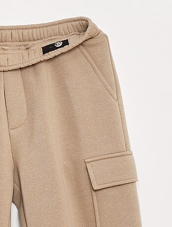 Joggers in tessuto felpato multitasche