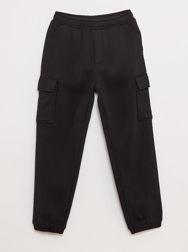 Joggers in tessuto felpato multitasche nero - Kiabi