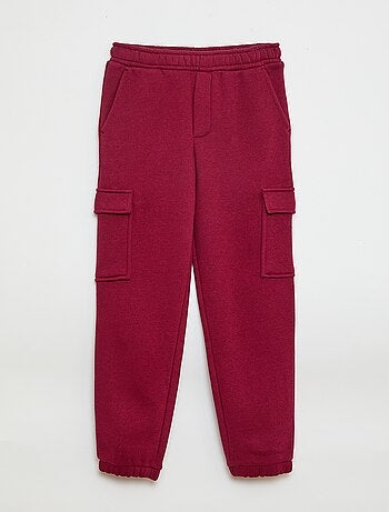 Joggers in tessuto felpato multitasche
