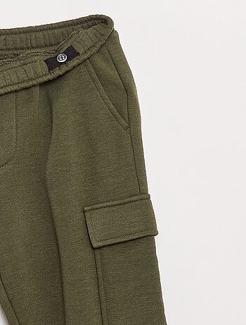 Joggers in tessuto felpato multitasche