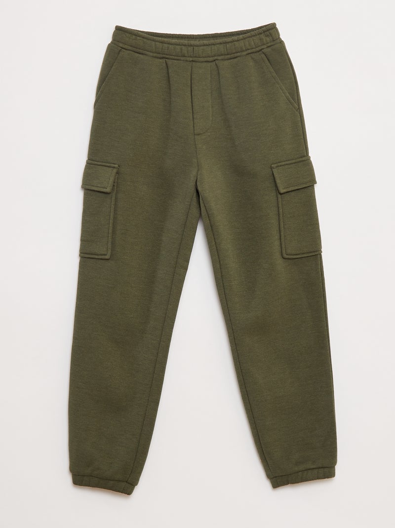 Joggers in tessuto felpato multitasche Verde - Kiabi