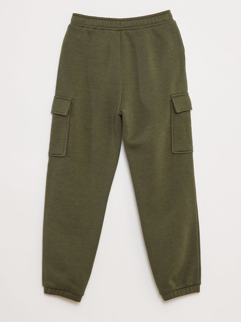 Joggers in tessuto felpato multitasche Verde - Kiabi