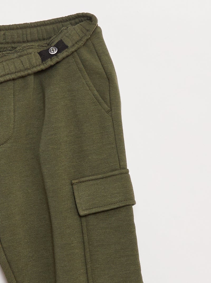 Joggers in tessuto felpato multitasche Verde - Kiabi