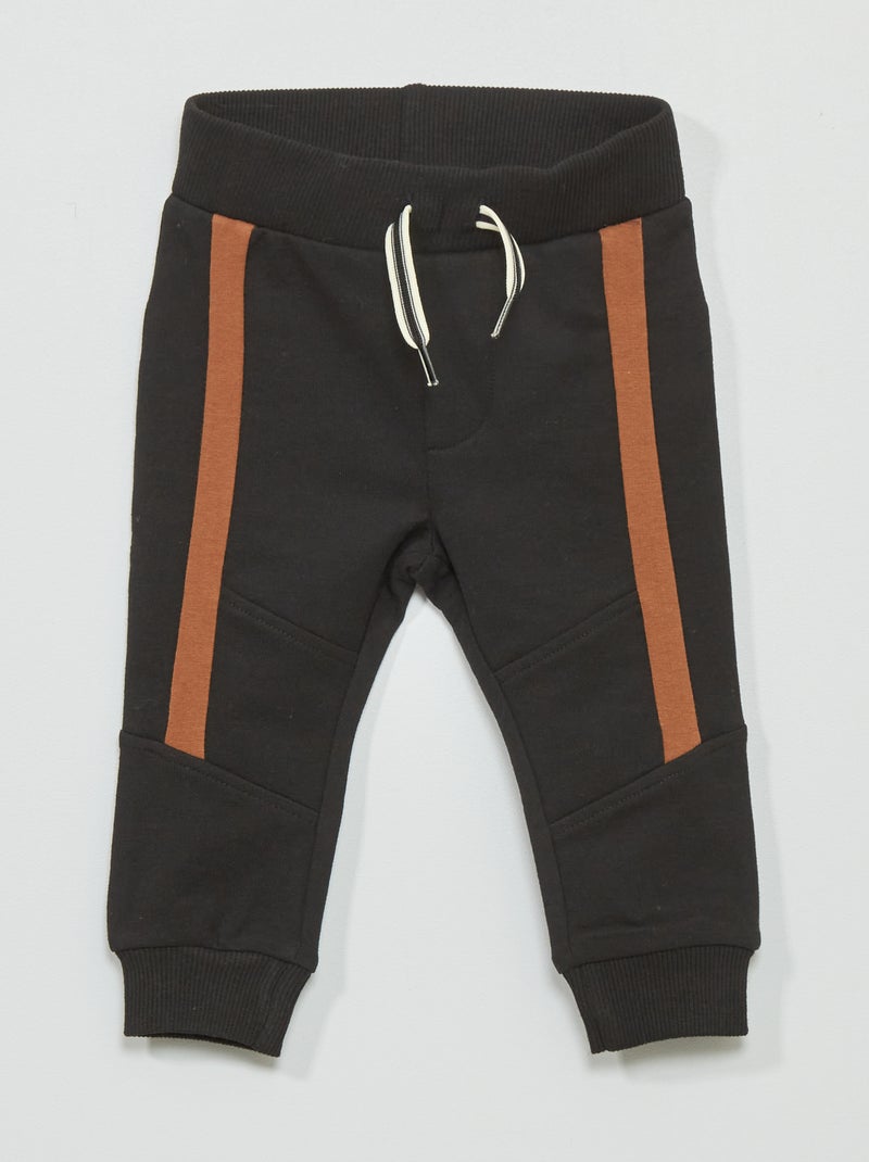 Joggers in tessuto felpato NERO - Kiabi