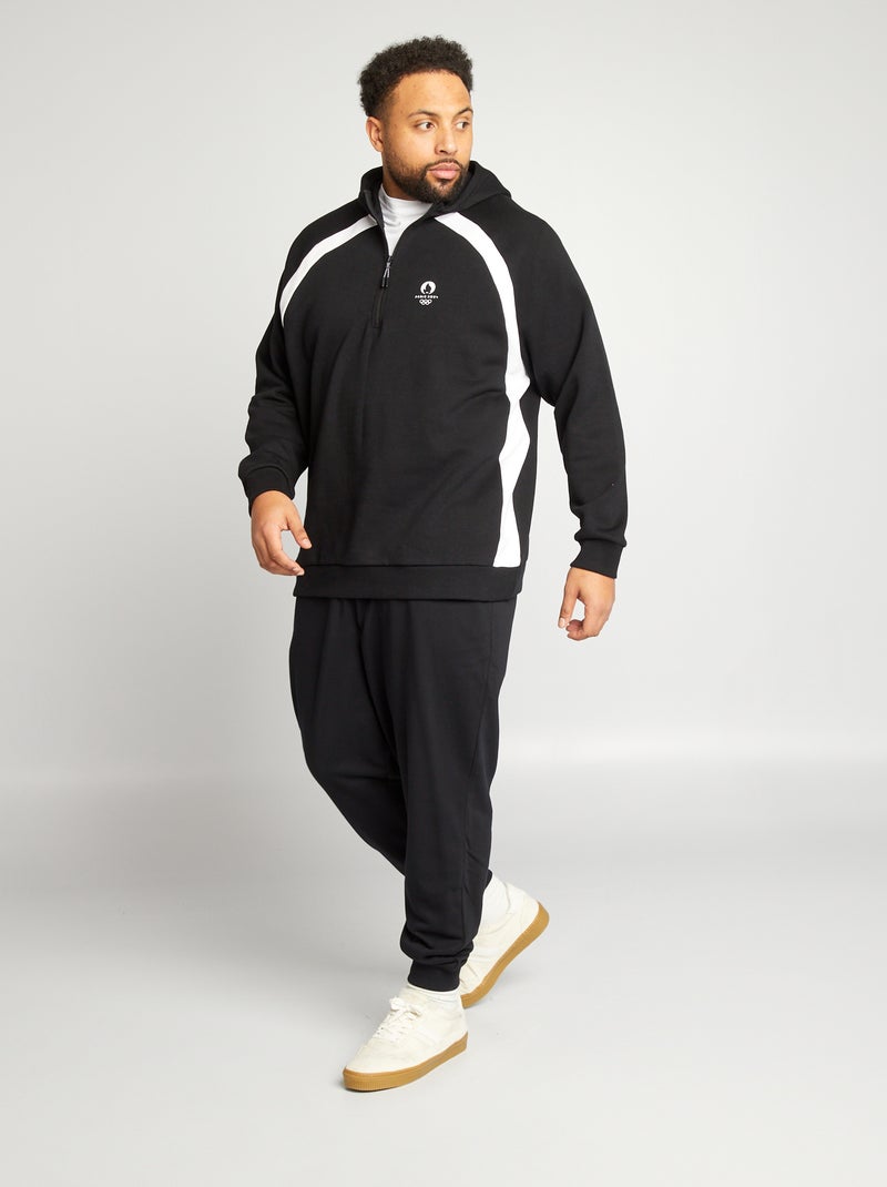 Joggers in tessuto felpato nero - Kiabi