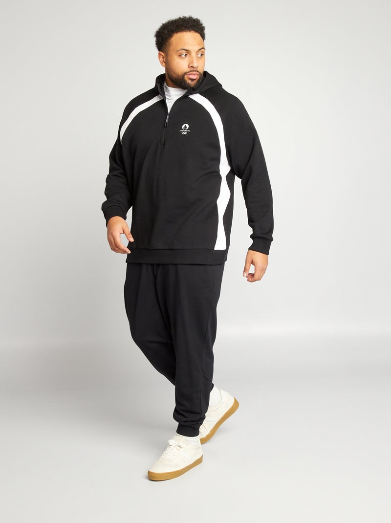 Joggers in tessuto felpato nero - Kiabi