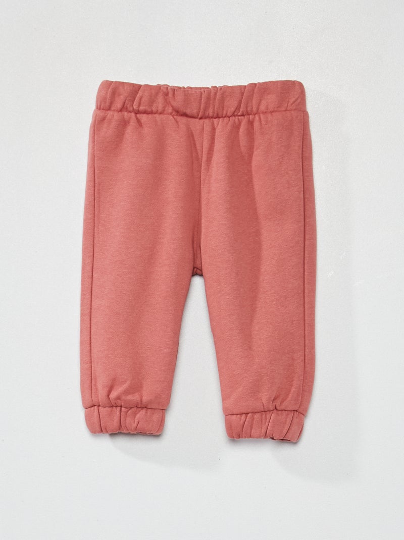 Joggers in tessuto felpato ROSA - Kiabi