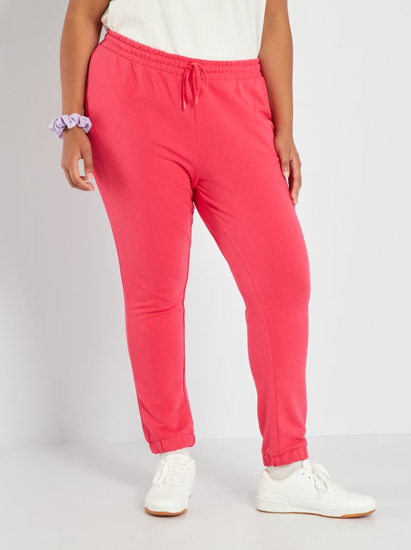 Joggers in tessuto felpato Rosa - Kiabi