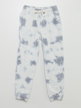Joggers in tessuto felpato tie and dye