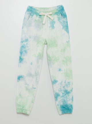 Joggers in tessuto felpato tie and dye
