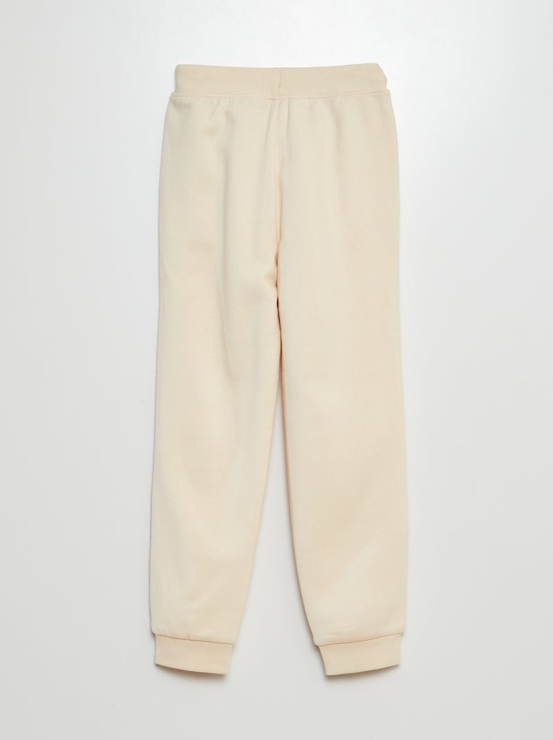 Joggers in tessuto felpato tinta unita BIANCO - Kiabi