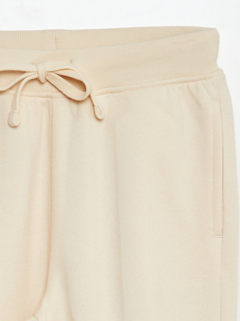 Joggers in tessuto felpato tinta unita BIANCO - Kiabi