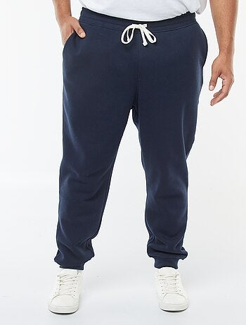 Joggers in tessuto felpato tinta unita
