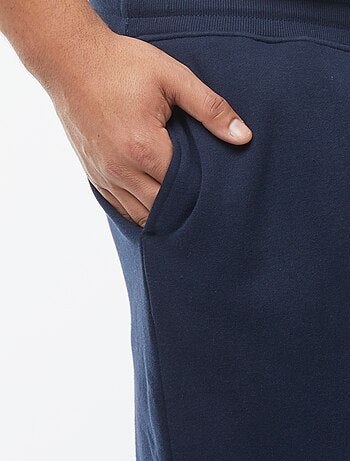 Joggers in tessuto felpato tinta unita