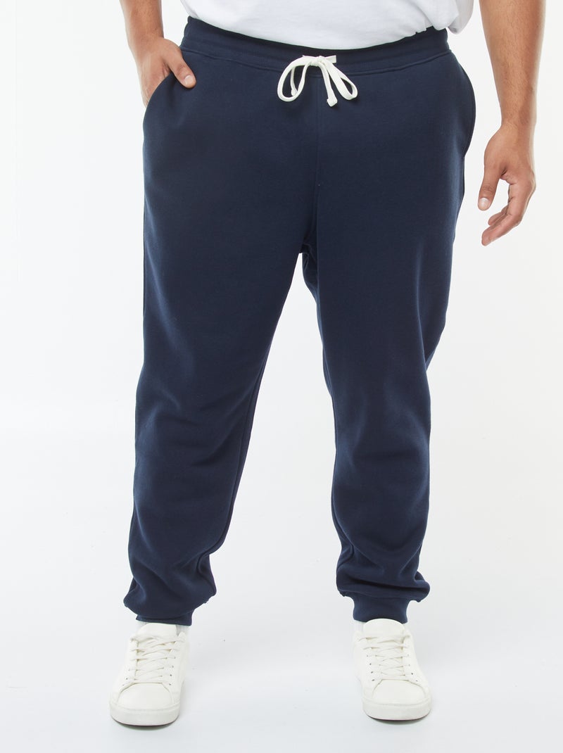 Joggers in tessuto felpato tinta unita Blu - Kiabi