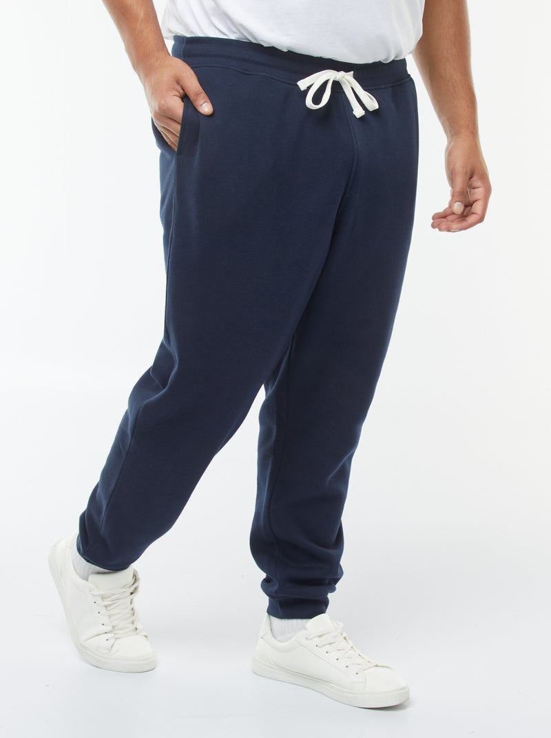 Joggers in tessuto felpato tinta unita Blu - Kiabi