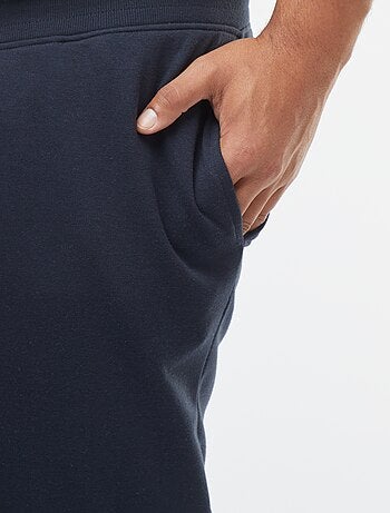 Joggers in tessuto felpato tinta unita