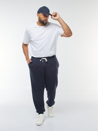 Joggers in tessuto felpato tinta unita