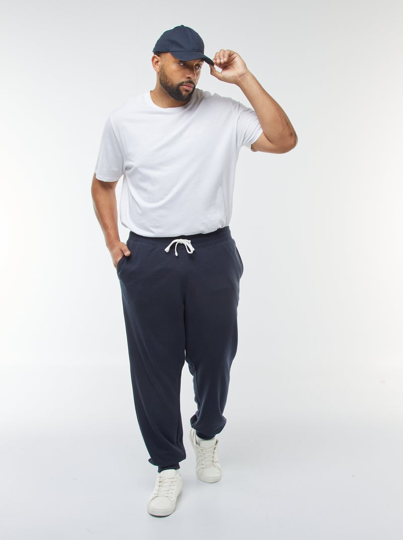 Joggers in tessuto felpato tinta unita Blu - Kiabi