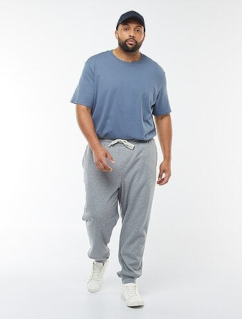 Joggers in tessuto felpato tinta unita