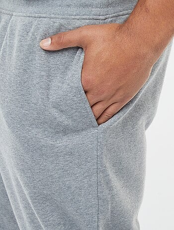 Joggers in tessuto felpato tinta unita