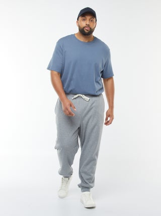 Joggers in tessuto felpato tinta unita