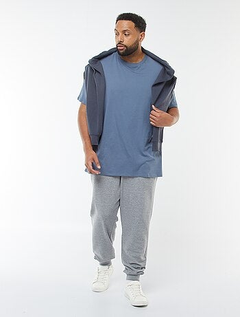 Joggers in tessuto felpato tinta unita