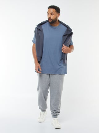Joggers in tessuto felpato tinta unita