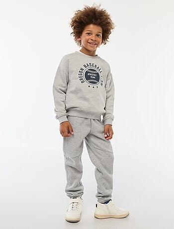 Joggers in tessuto felpato tinta unita