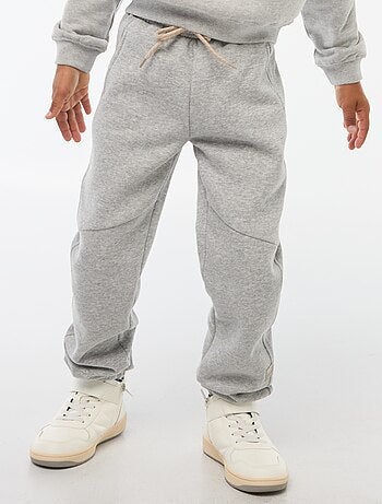 Joggers in tessuto felpato tinta unita