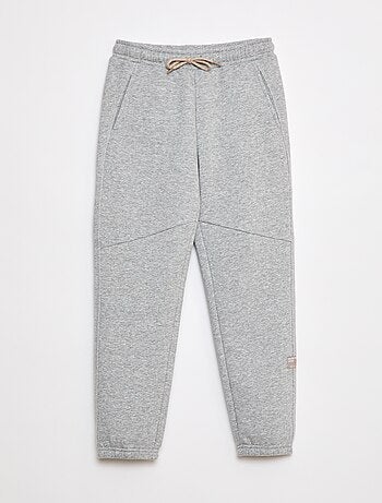 Joggers in tessuto felpato tinta unita