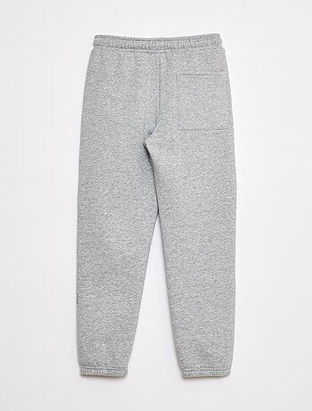 Joggers in tessuto felpato tinta unita