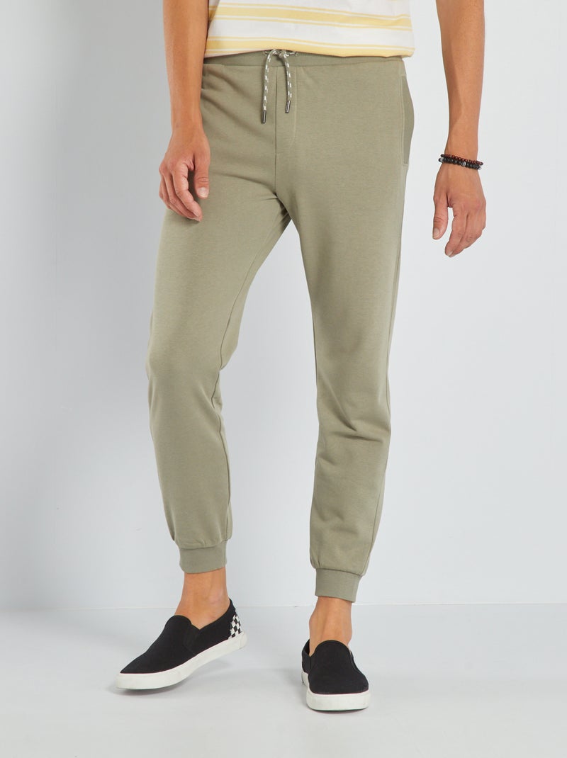Joggers in tessuto felpato tinta unita grigio - Kiabi
