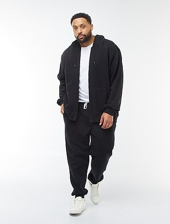 Joggers in tessuto felpato tinta unita