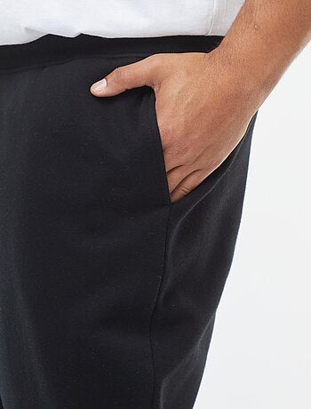 Joggers in tessuto felpato tinta unita